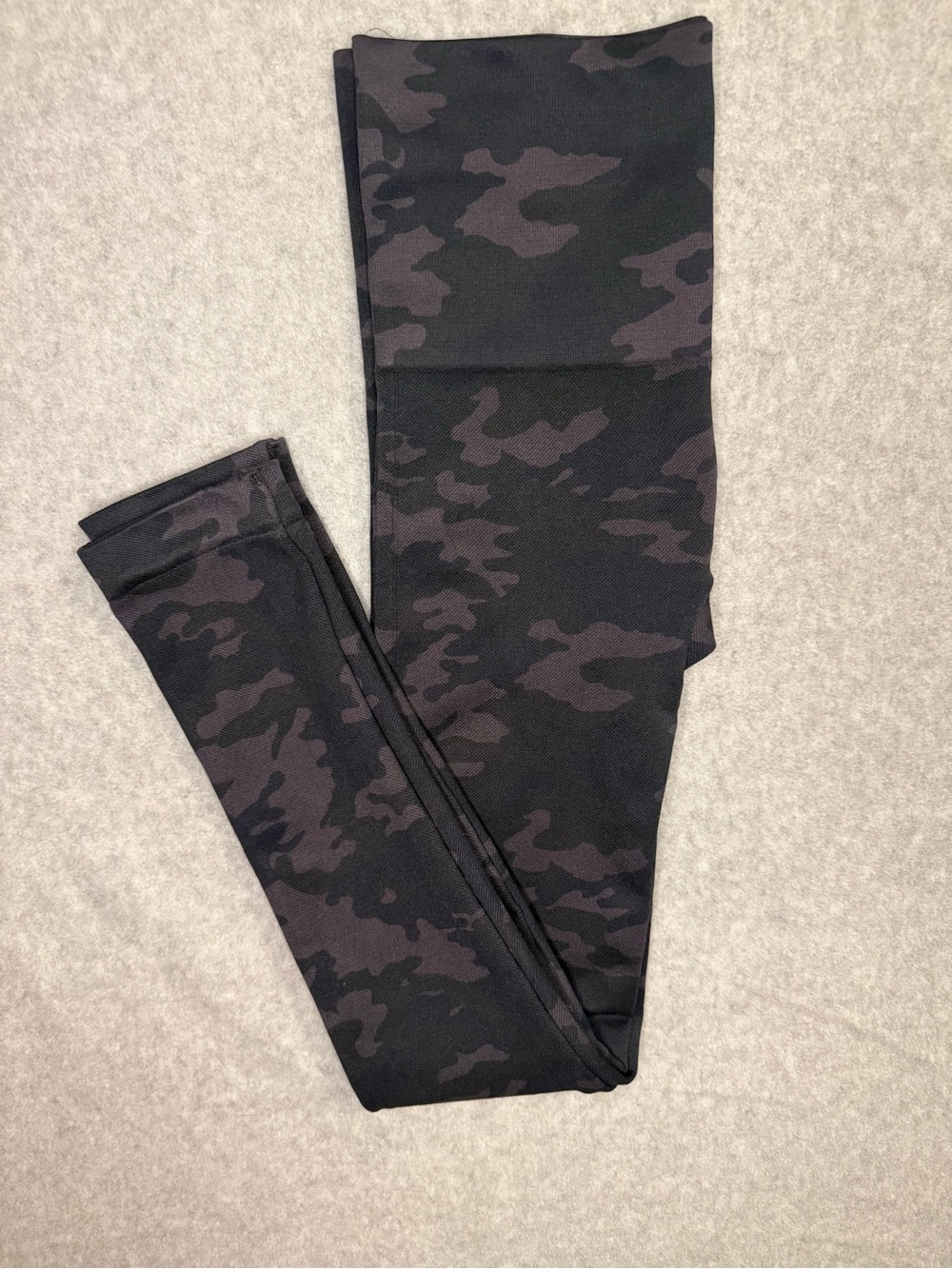 SPANX Black Charcoal Camo High-Waist Sculpting Leggings‎